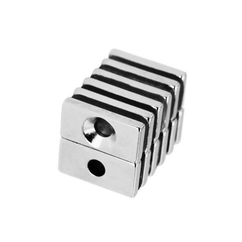 Imán potente de 4mm para láminas, 5 ~ 100 Uds., 20x10x3mm, 4mm, imanes permanentes de neodimio fuertes de 20x10x3-4mm