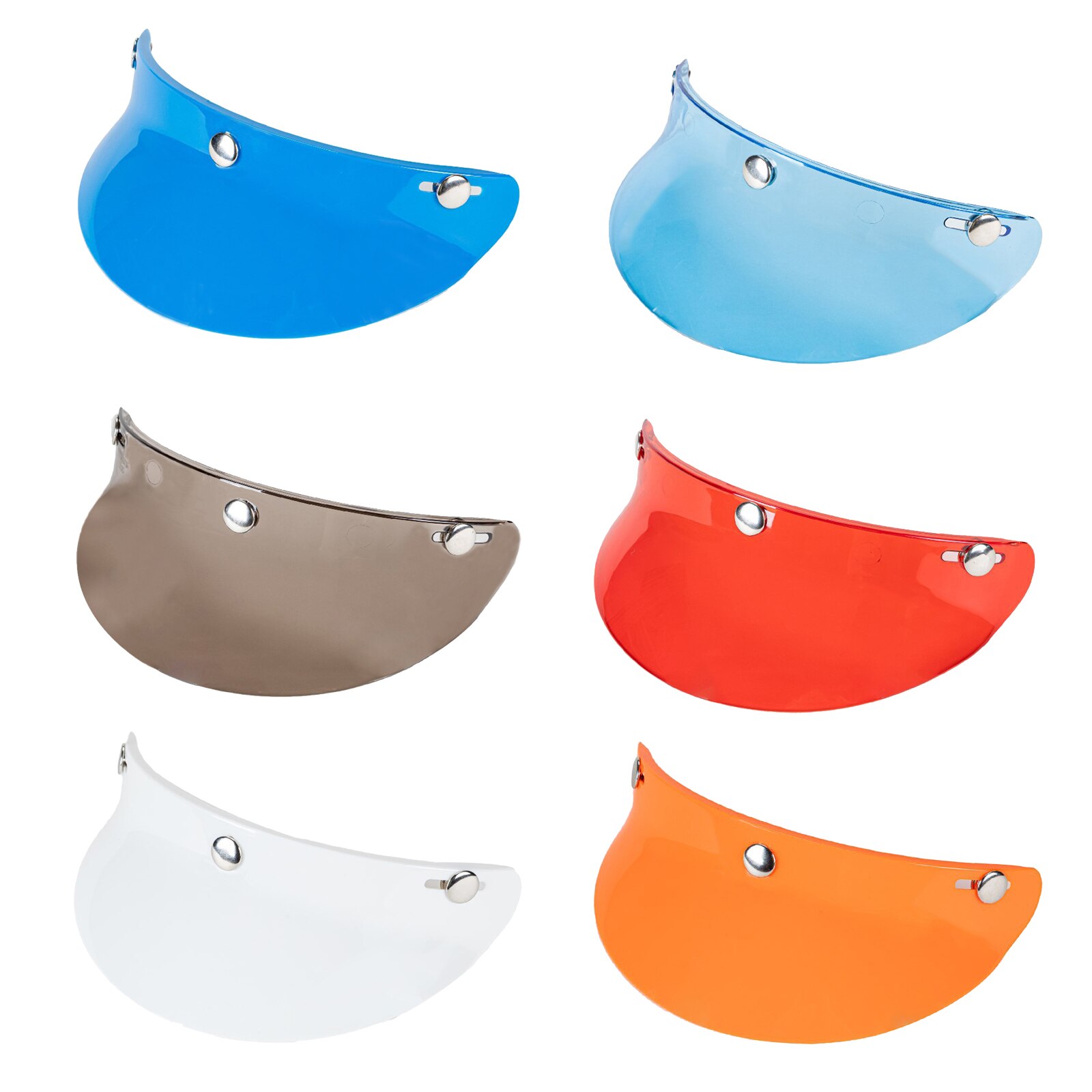 Visera protectora Universal para casco de motocicleta, visera con visera abierta, 15cm x 5cm, 3 botones