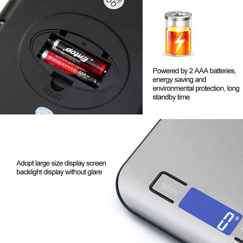 5kg/1g Stainless Steel Milk Baking Electronic Scale Digital Electronic Kitchen Food Scale Kitchen Scales Measuring Tools