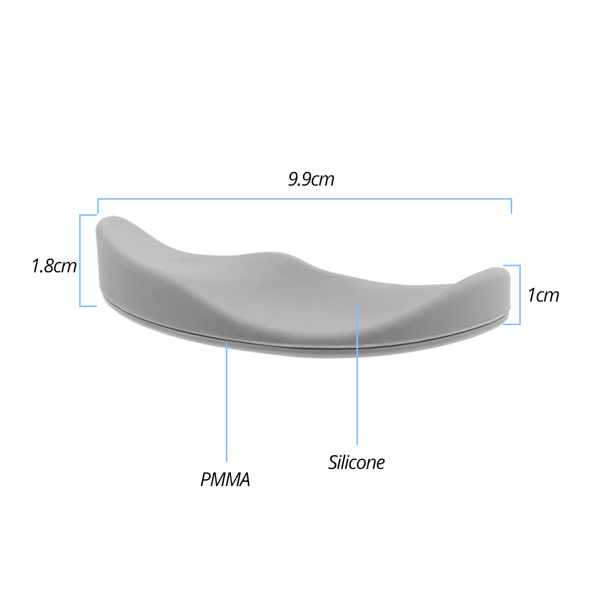 Polssteun voor muis, ergonomisch polskussen van traagschuim, comfortabele polssteun voor computermuis voor op kantoor of thuis.