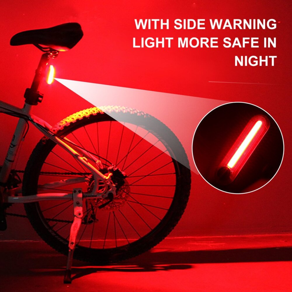 Waterdichte Fiets Verlichting Fiets Achterlicht Achterlicht Lamp Zaklamp Led Fiets Licht Set Een Touch Knop Usb Charge