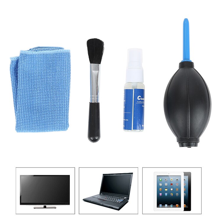 4 In 1 LCD Screen Cleaning Kit For Computer TV Mobile Phone Laptop Camera Latest Screen Cleaner Cleaning Partner Set DDD