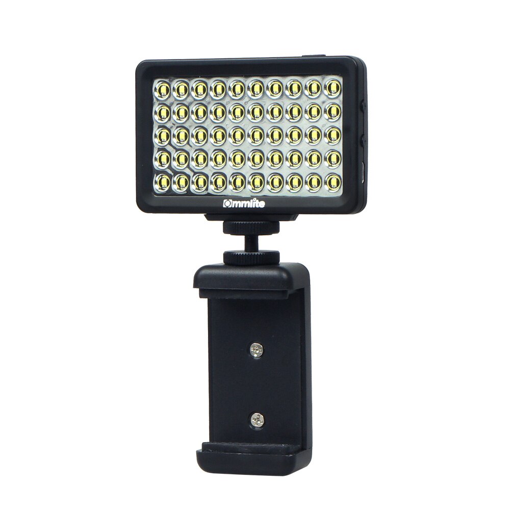 Commlite CM-L50 Ii Led Camera Video Light, 50 Led 5700-6000K Dimbare Mini Panel Light Voor Canon Nikon Camera Smartphone Gopro