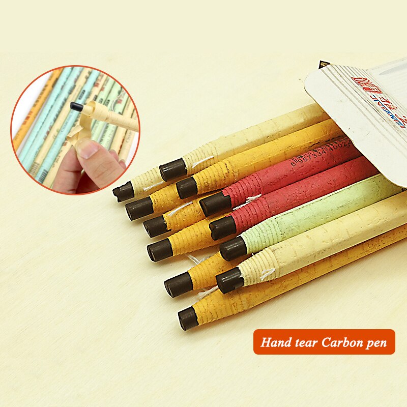 12pcs/set Profession Sketching Drawing Artist Pencil Pull line Paper Charcoal Pencils Painting Stationery Soft Pens
