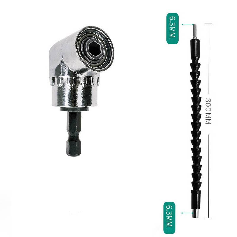 Adjustable 105 Degree Right Angle Driver Screwdriver Tools Set 1/4 Hex Shank For Power Drill Screwdriver Bits Tools: Opt 6