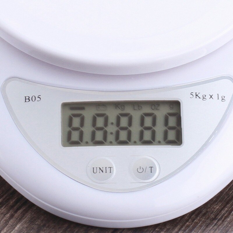 Huishoudelijke mini keukenweegschaal 5kg mini eenvoudige keuken gezondheidsbakweegschaal elektronische weegschaal precisie 0.1g
