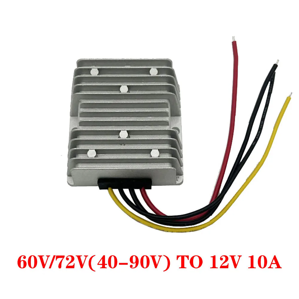 24V CC 36V 48V 60V 72V 18-90V a 12V 10A 20A 30A 40A DC convertidor reductor regulador de voltaje transformador fuente de alimentación del coche: BLANCO