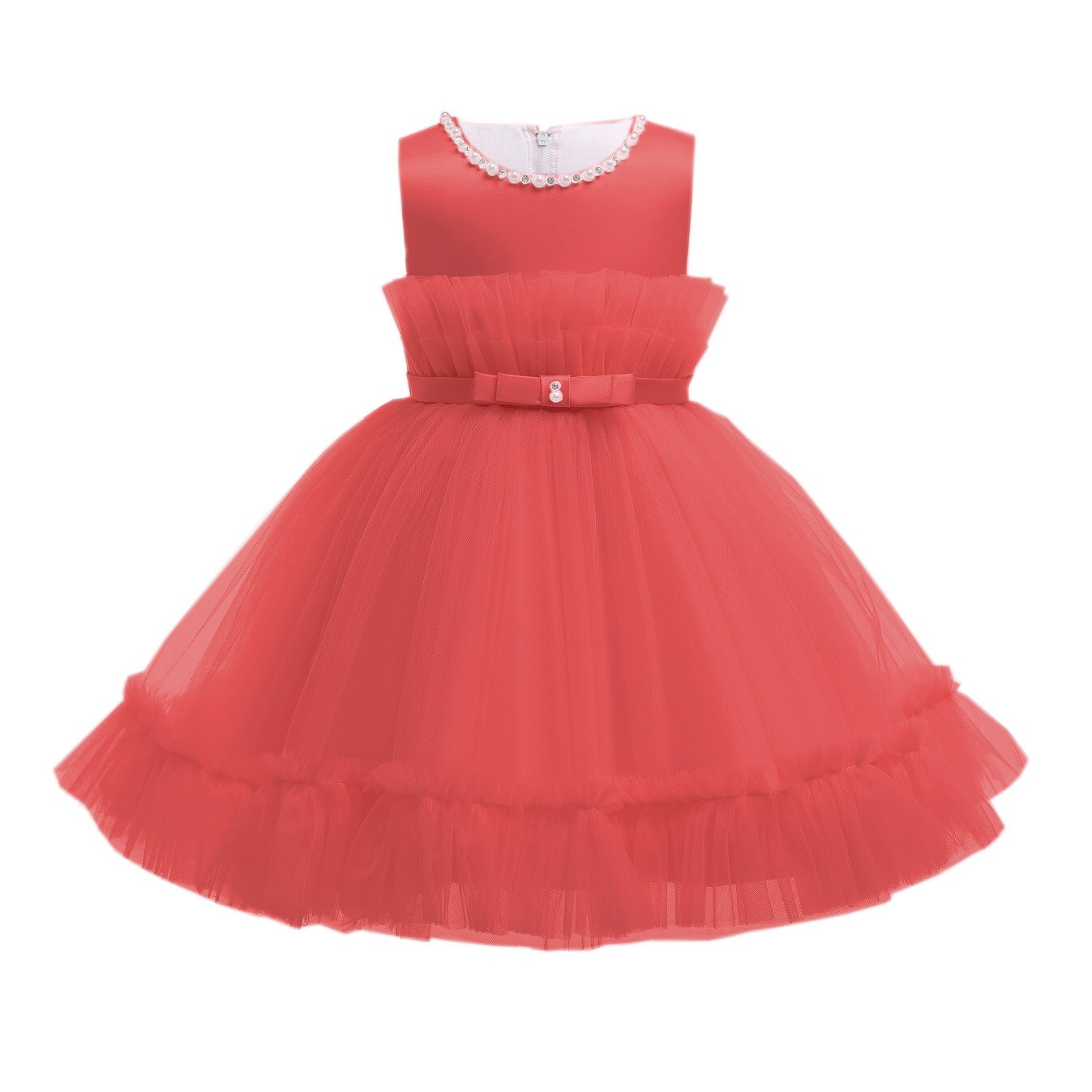 Baby Girls Dress Newborn Clothes Princess Dresses For Baby first 1st Year Birthday Dress Carnival Costume Infant Party Dress: Red / 9-12M(Size 70)