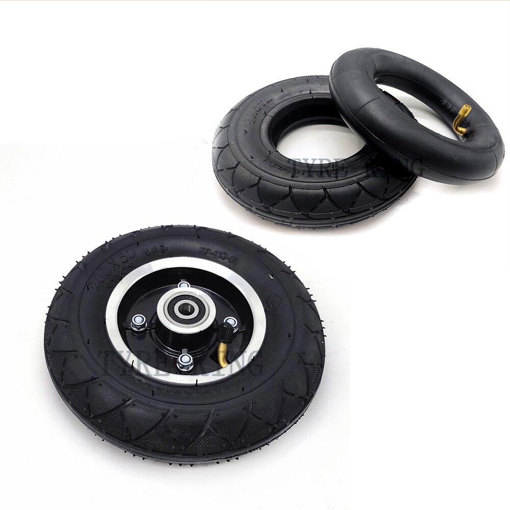 Good 200x50 Pneumatic Tire 8 Inch Inner and Outer Tires with Hub 200*50 Wheel Tyre for Small Dolphin Electric Scooter