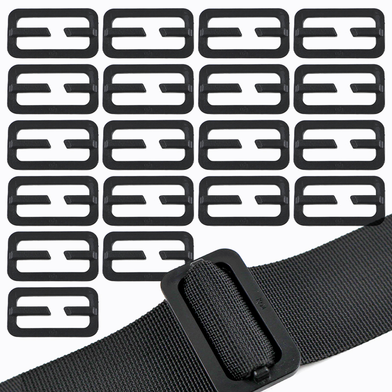 10-50Pcs Plastic Bag Strap Buckles 20-50mm Tri Glide Slider Ring Clasp Luggage Webbing Adjuster Buckle DIY Handware Accessories