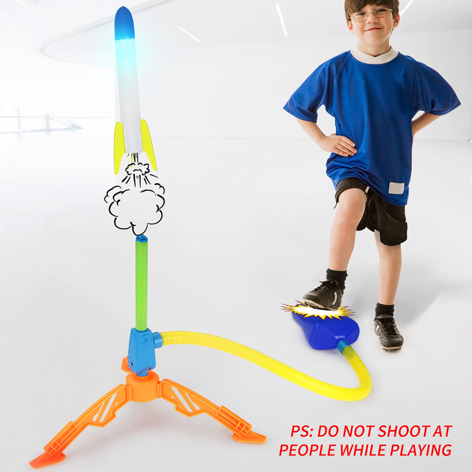 Einstellbare stampfen Rakete Startprogramm Spielzeug Sport Spiel freundlicher Rakete Startprogramm Luft Schritt Pumpe Energie Rakete draussen Sport Spielzeug Für freundlicher
