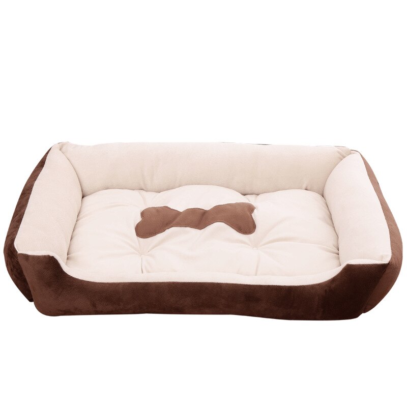 Sofá cama grande de 70x52cm para perro, perrera cálida para cachorro, lavable, Extra cómoda, con borde de felpa, fondo antideslizante, para casa de perro de todos los tamaños