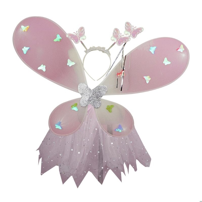 Søte barn kostymer ytelse rekvisitter gradient farge sommerfugl prinsesse englevinger fairy stick barn kle seg leker: 2