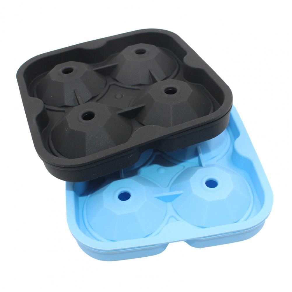 Ice Cube Box Reusable Food Grade Silicone Diamond Ice Cube Tray for Kitchen