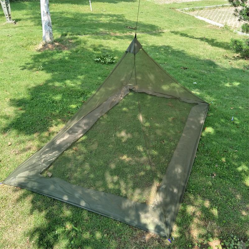 Hanging Inner Tents For Triangle Teepee Outdoor Ultralight Mosquito Repellent Mesh Net Single Tent Summer Camping Tent X309A: green no bottom