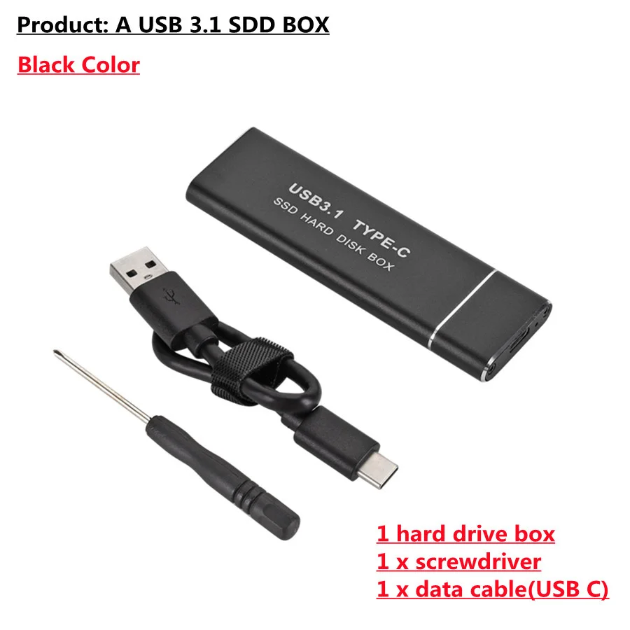 MnnWuu USB 3.1 Type-C to M.2 NGFF SSD Mobile Hard Drive Disk Box 6Gbps External Enclosure Case for m2 SATA SSD USB 3.1 2260/2280: Orange