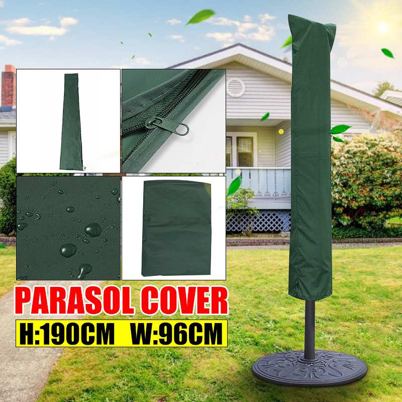 190X96Cm Outdoor Patio Paraplu Waterdichte Beschermhoes Met Rits Voor Tuin Cantilever Parasol Paraplu Cover