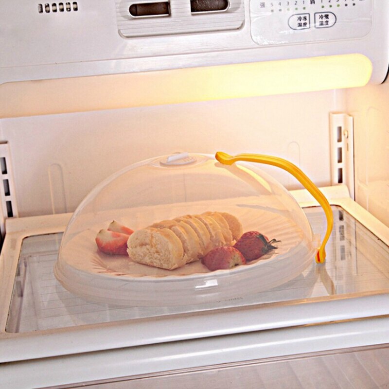 Microwave Oven Plate Cover Non Stick Air Vent Splatter Lid Dustproof Dish Cap