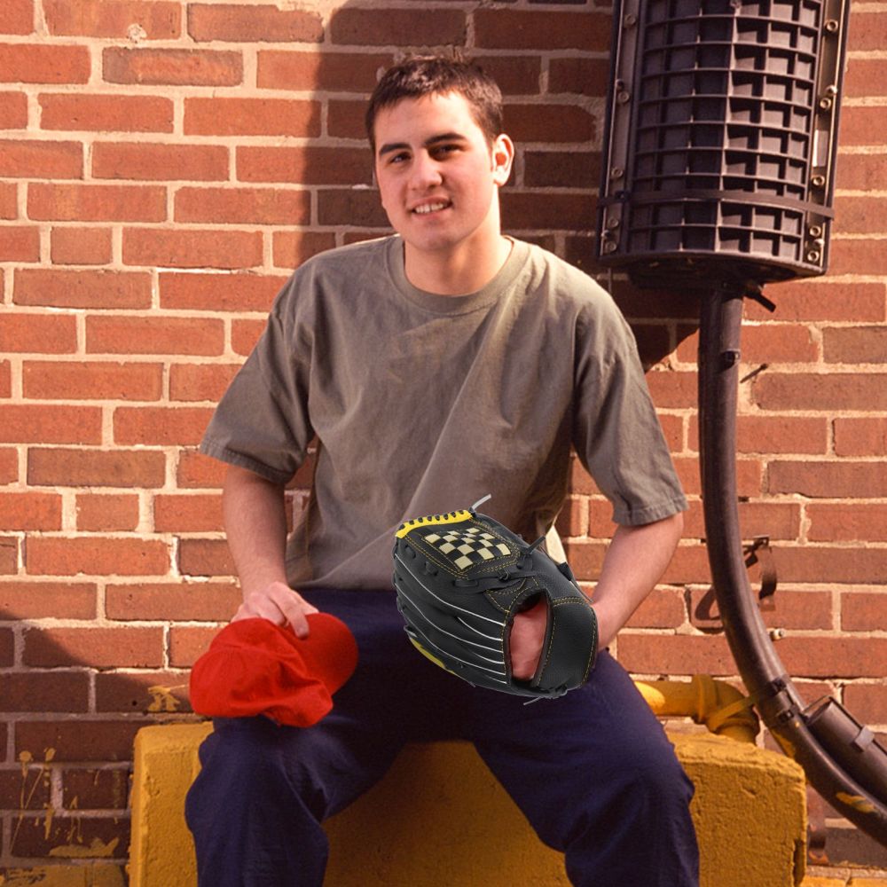 1Pc Sports Glove Baseball Glove Durable Softball Glove (Yellow Black)