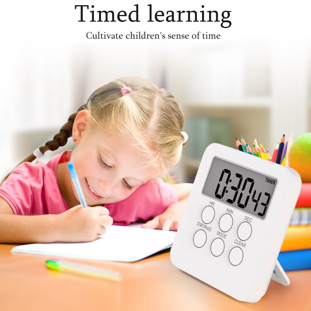 LED Kitchen Timer Digital Timer Square Cooking Count Up Countdown Alarm Clock Sleep Stopwatch Clock Kitchen Gadgets