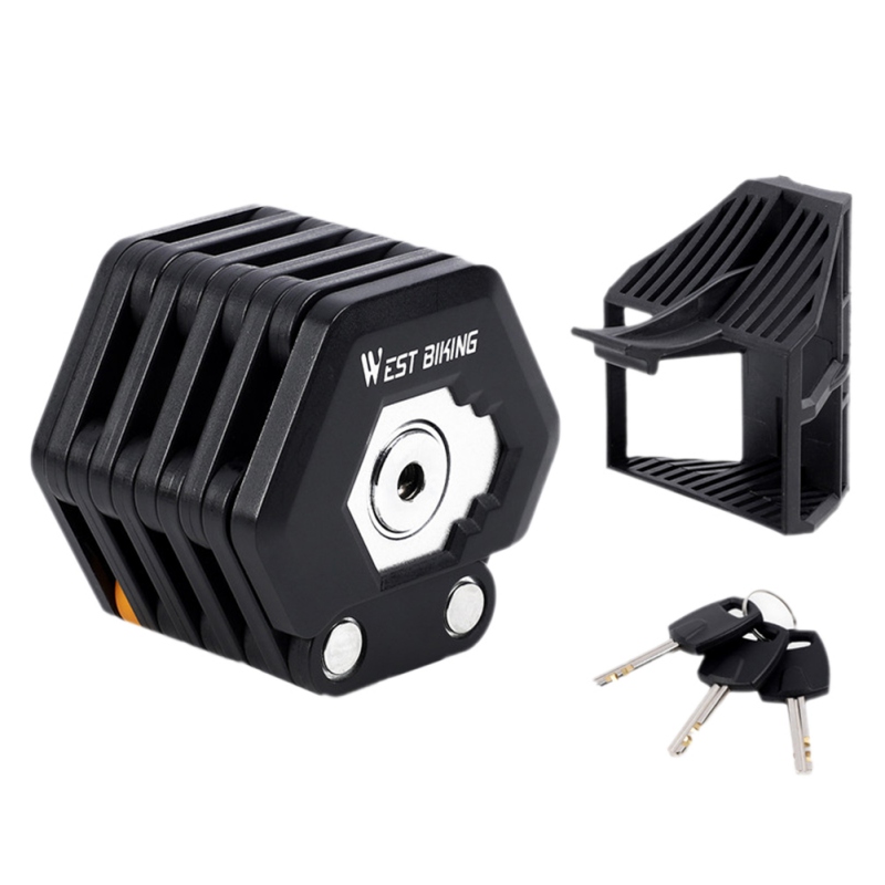 Antivol Pliable à Code Pour Moto, VTT, Vélo De Route - Noir, Solide Et étanche