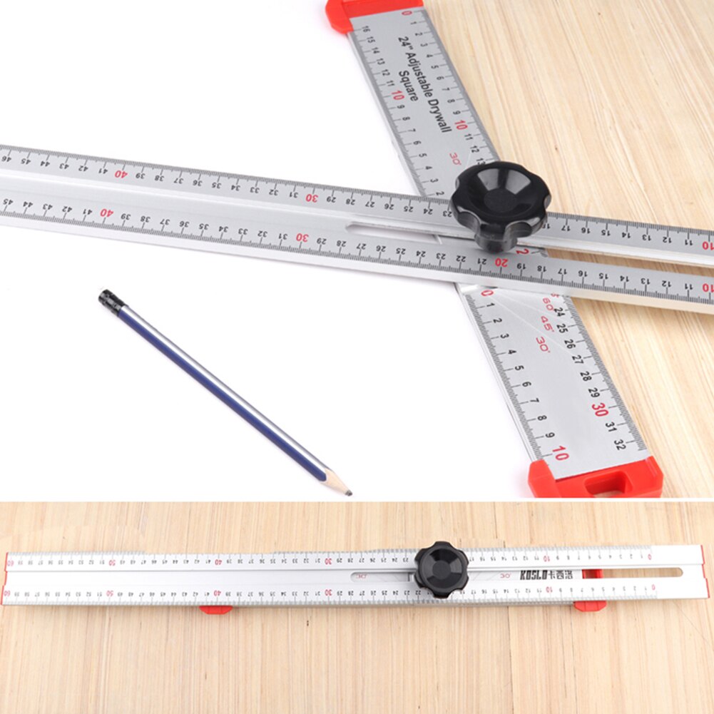 T-Shape Adjustable Angle Measure Ruler High Precision Protractor Adjustable Multifunction Measuring Tool Angle Measure Ruler