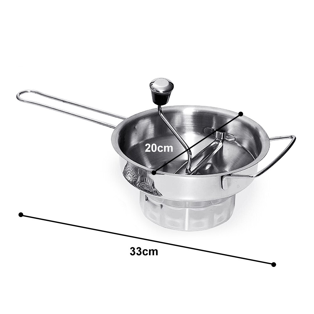 Ręczny dżem owocowy ze stali nierdzewnej młynek robić ziemniaków z 3 dyskami