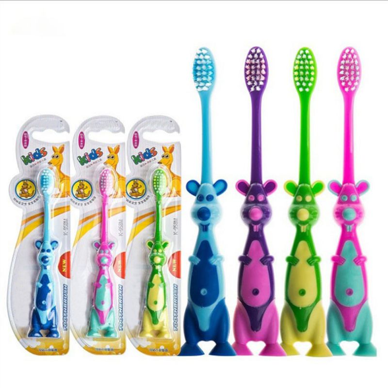 Baby Cartoon Animal Shape Soft Toothbrush Kids Dental Oral Care Brush Tool Toothbrushes Toddler Lovely Random Color 3-12Y