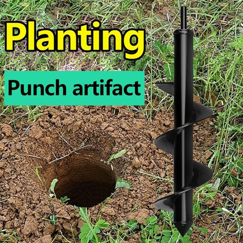 1pcs Garden Auger Planter Spiral Drill Bit Flower Planting Hole Digger Ground Drill for Yard Fence Gardening Bedding Planting
