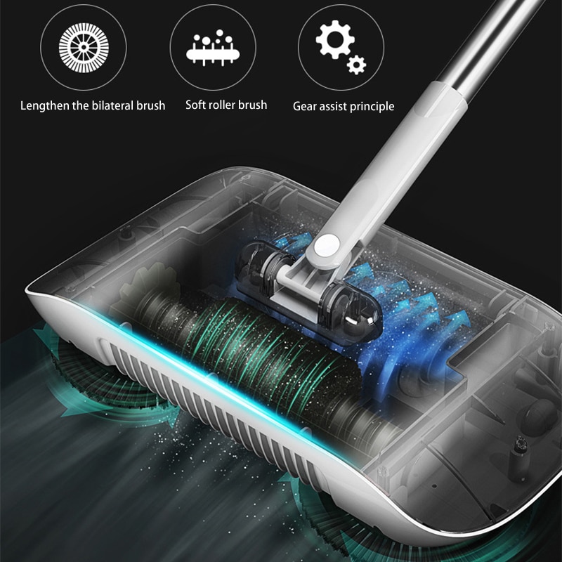 Factory direct hand push sweeper household broom dustpan mop all-in-one mop sweeper without dead corner cleaning mop