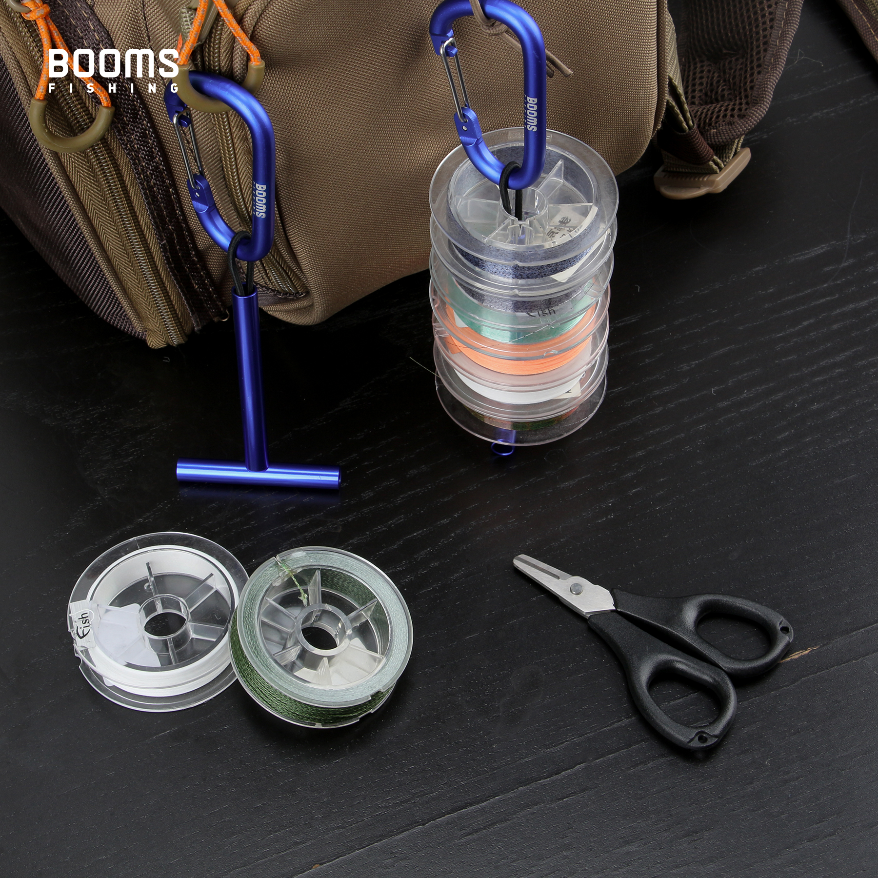 Booms Fishing SH1 Fly Fishing Holder For Storing Multiple Tippet Line Spool Holders Durable Leader holder Tippet Spool Holder