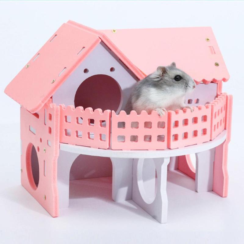 Klein Dier Kooien Konijn Hamster Bed Huis Single-Double Layer Skateboard Spinnewiel Hamster Kleine Dier Thuis Dierbenodigdheden