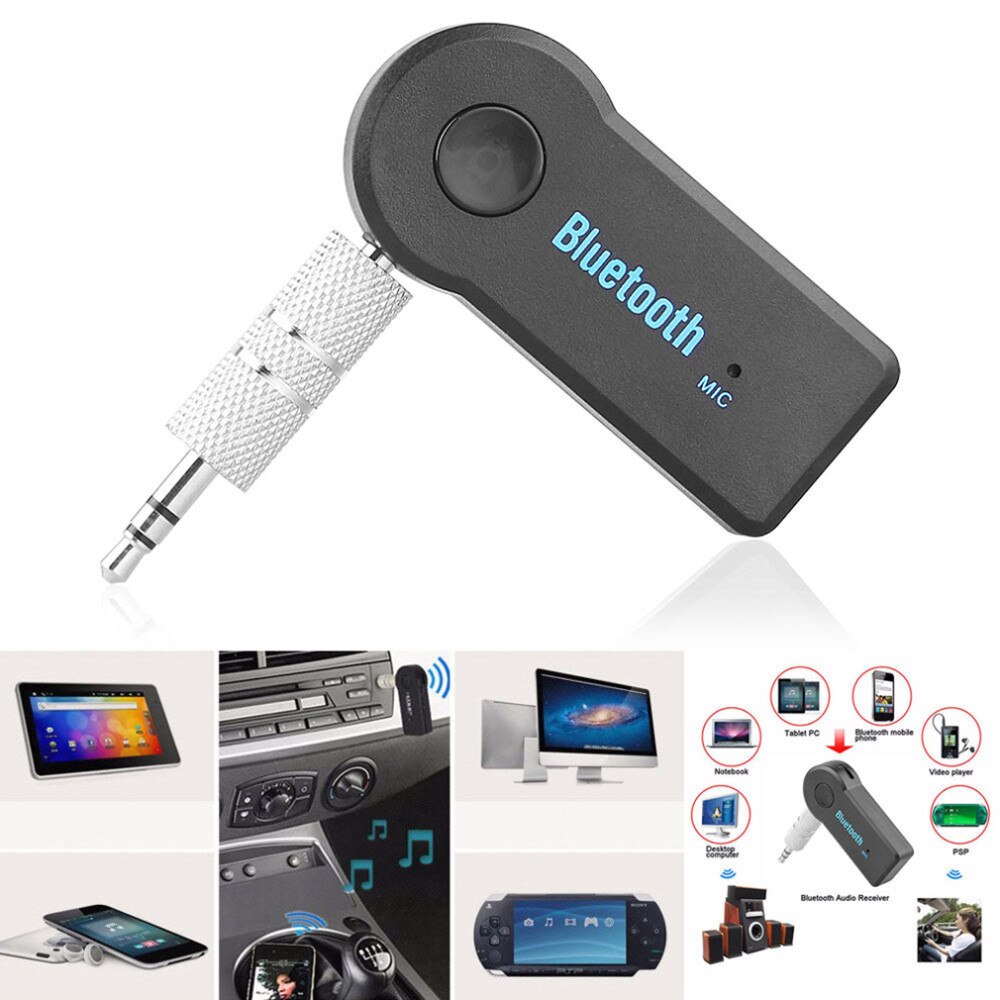 RECEPTOR ESTÉREO A2DP para coche, inalámbrico, Bluetooth, 3,5mm, AUX, Audio, música, manos libres, altavoz, reproductor Mp3, para IPhone