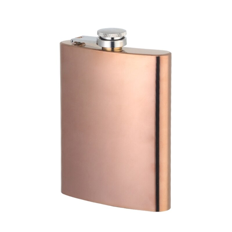 Practical Stainless Steel Flask Curved Flat Bottle Body Leak-proof Tight Screw Cap Flask Suitable For Outdoor Travel: RG