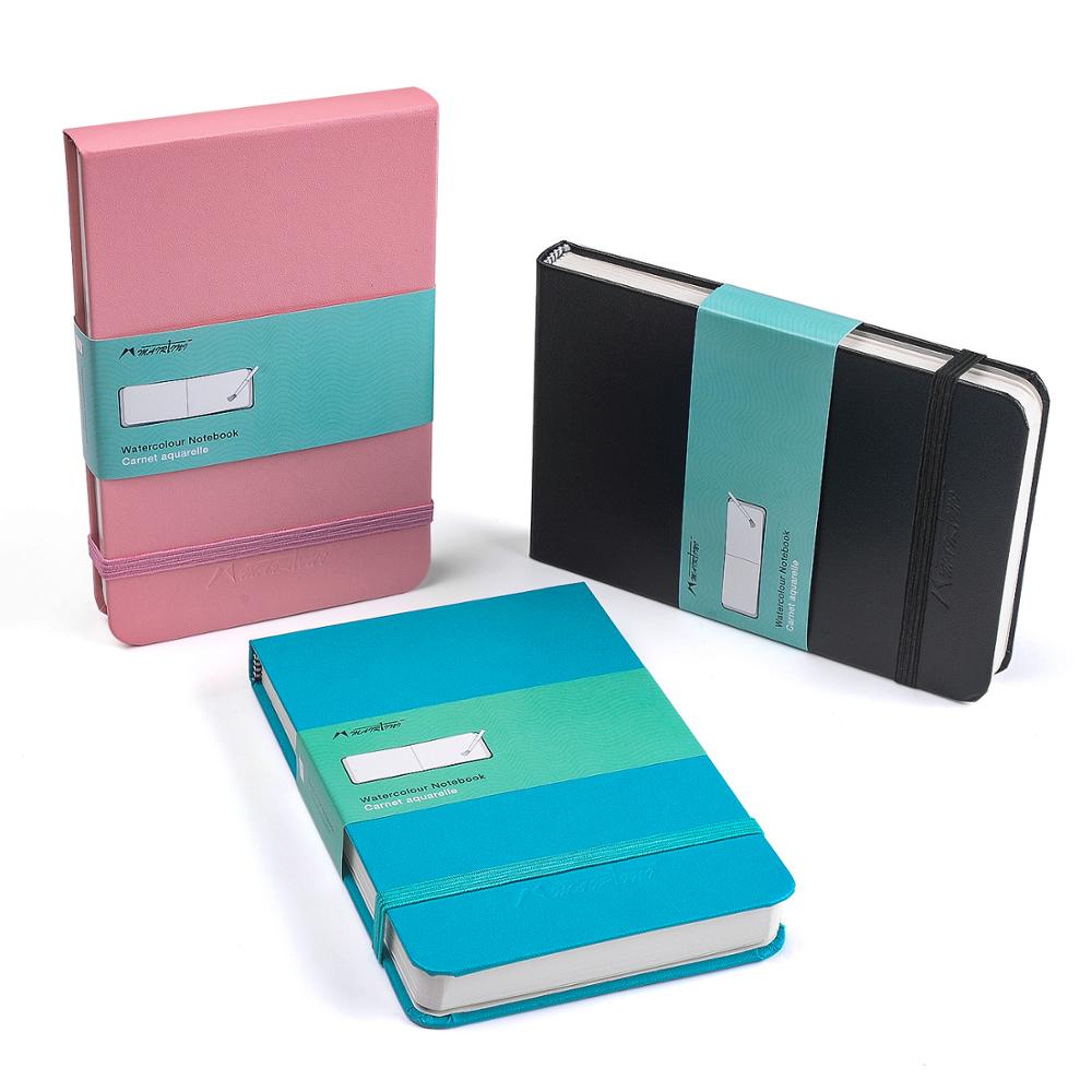Przenośny śliczny notatnik w skórzanej oprawie podręcznik w twardej oprawie szkicownik w kolorze wody 300g bawełniana papierowa podkładka robić malowania akwarelowego