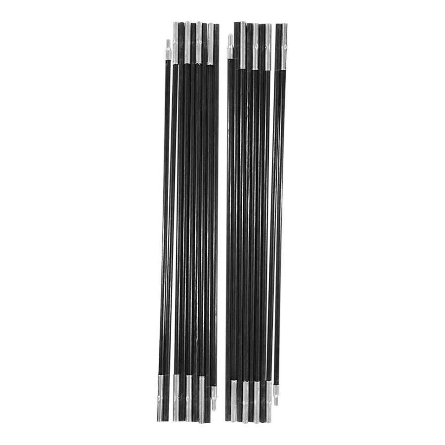 2pcs 4.9M Tent Rod Outdoor Camping Tent Pole Anti-rust Sturdy Multi Sections Foldable Lightweight Support Pole Tent Accessories
