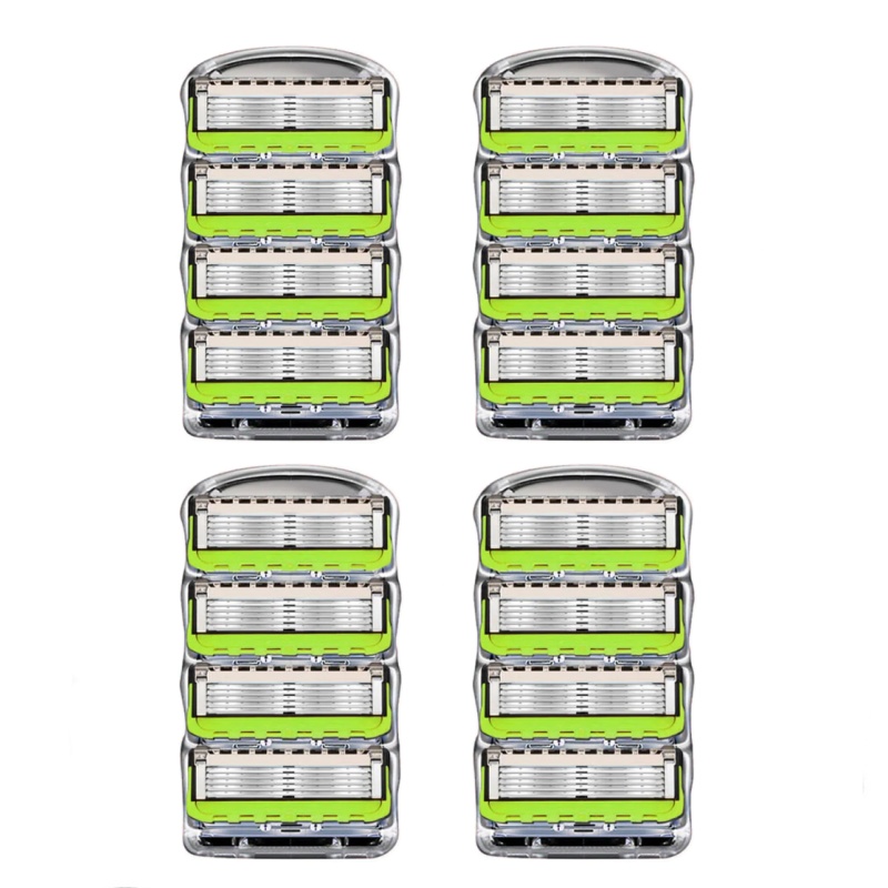 Shaver Brand Men Razor Shaving Five Layer Shaver Reusable Razor Imported Blade Multi Tool Head Replace: Black