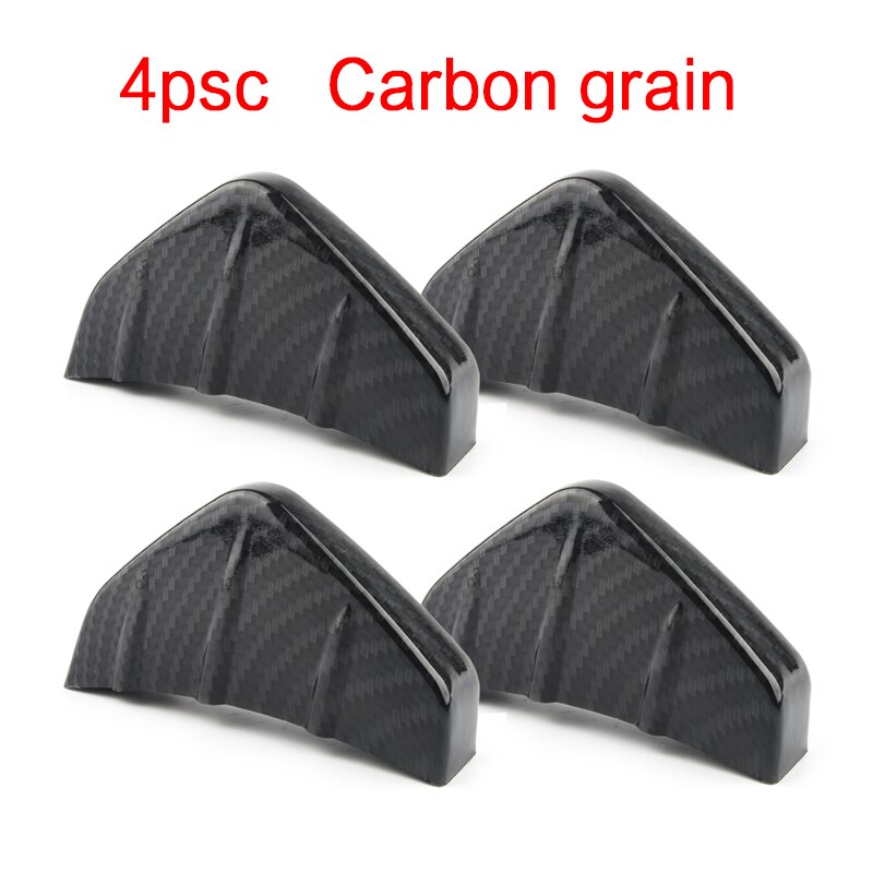 Difusor de parachoques trasero de PVC para coche, Protector de arañazos, moldura, calcomanías, accesorios para automóviles, estilismo universal, 4 Uds.: Carbon grain 4psc