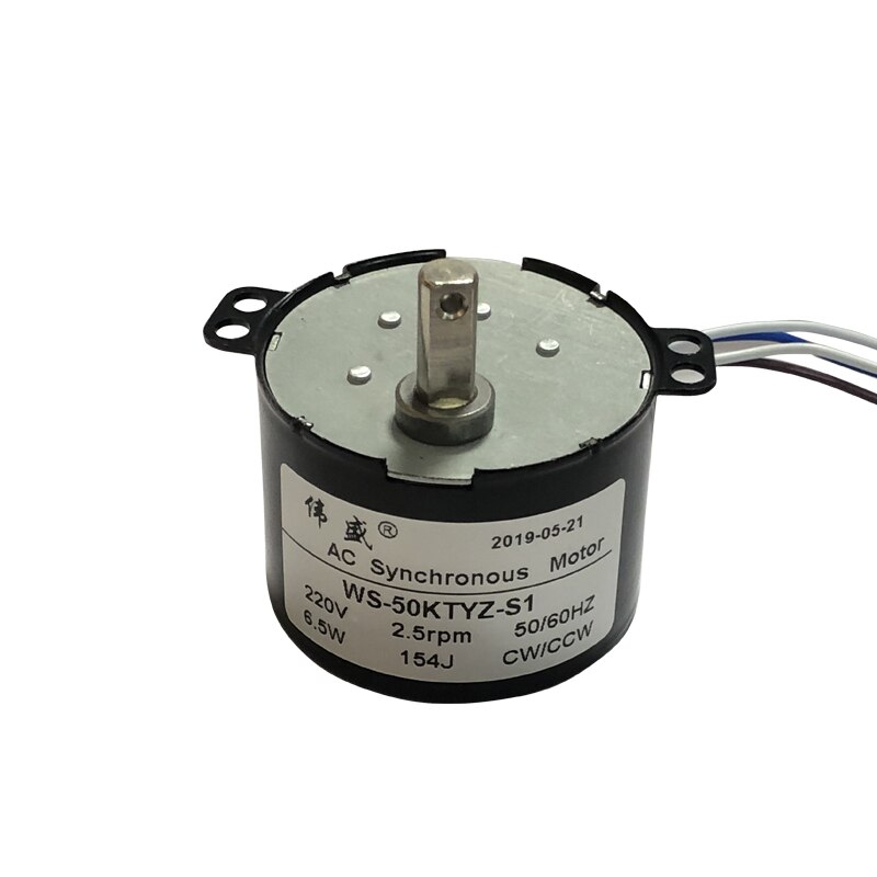 Motor síncrono de imán permanente 50ktyz, motor de CA de 220V, engranaje controlable positivo y negativo, desaceleración de baja velocidad, micro