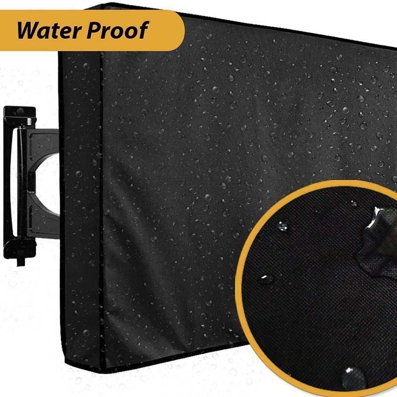 Udendørs tv -skærm støvtæt vandtæt cover set cover til 22 ''  to 70 '' inch oxford sort fjernsynskasse
