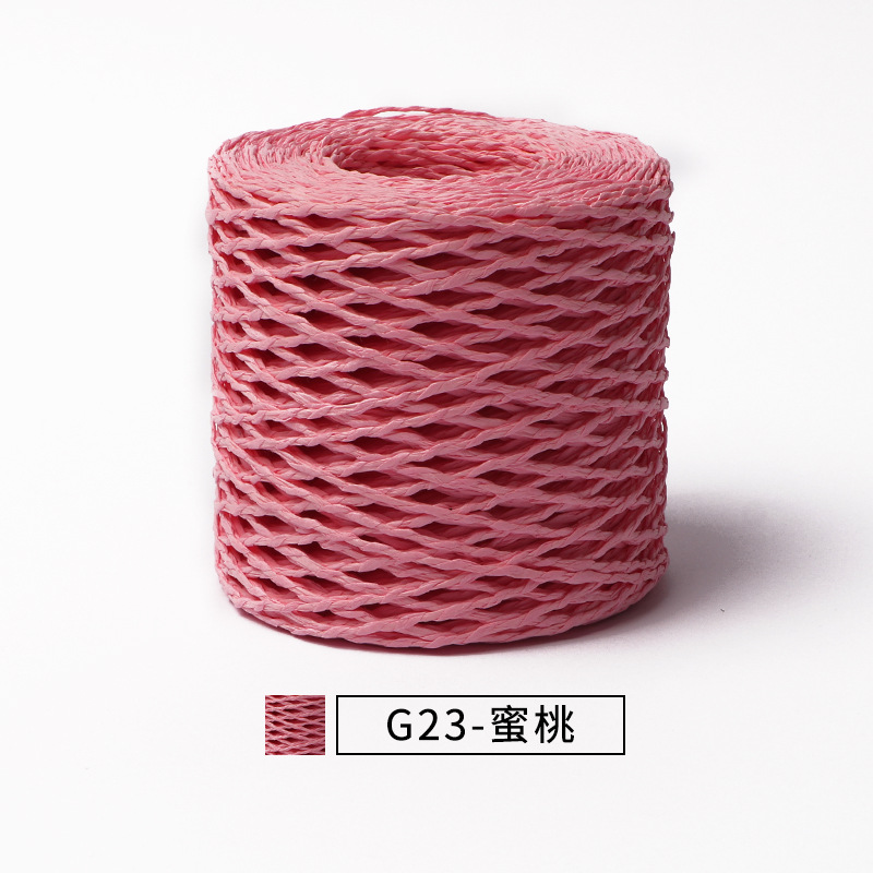Natural Cotton Raffia Yarn 1mm 150m DIY Rope for Summer Sun Straw Hat Beach Bag Knitting Handbag Wrapping Craft: Transparent