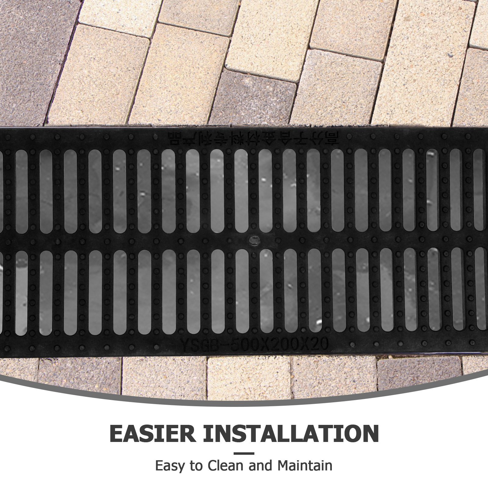 Hars Putdeksel Afvoerooster 500x200x20mm Stevig Stad Riool Plastic Keuken Restaurant GeulAccessoire Vervangbaar