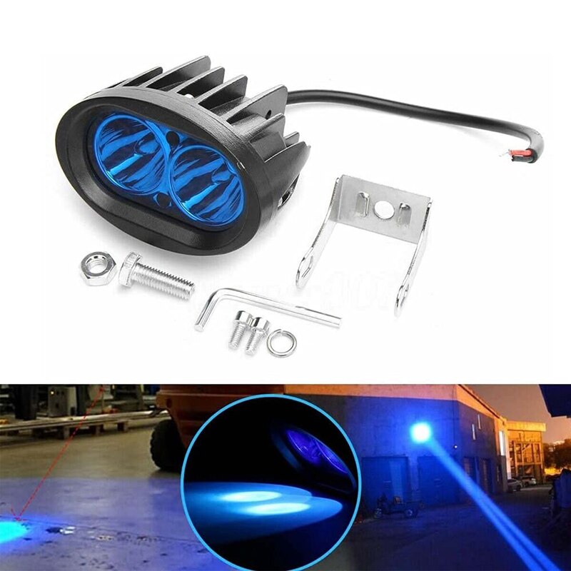 2Stck 20W Oval bilden LED-leuchten 12V warnen Arbeit Lagerbier Licht Scheinwerfer Für Auto Gabel Lkw Sicherheit anzeige Blau Licht