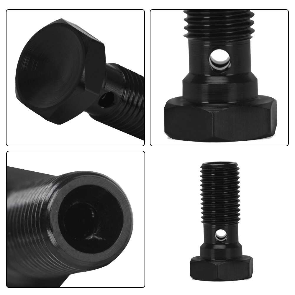 Banjo-tornillos de cilindro maestro de freno delantero/trasero, Perno de pinza de manguera de freno, tornillo de embrague hidráulico, M10 x 1,25, 22mm, motocicleta