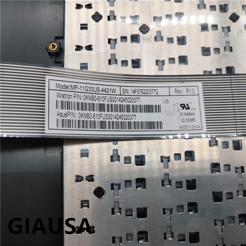 US keyboard for Asus X751 X751LK X751LKB X751LN X751LNB with black palmrest keyboard RU Layout 13NB04I1P04011-1