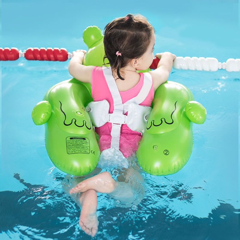 Baby Swimming Ring Float Inflatable Frog Circle Toy Awning Children Swimming Pool Outdoor Water Sport Fun Play Crawling Buoy