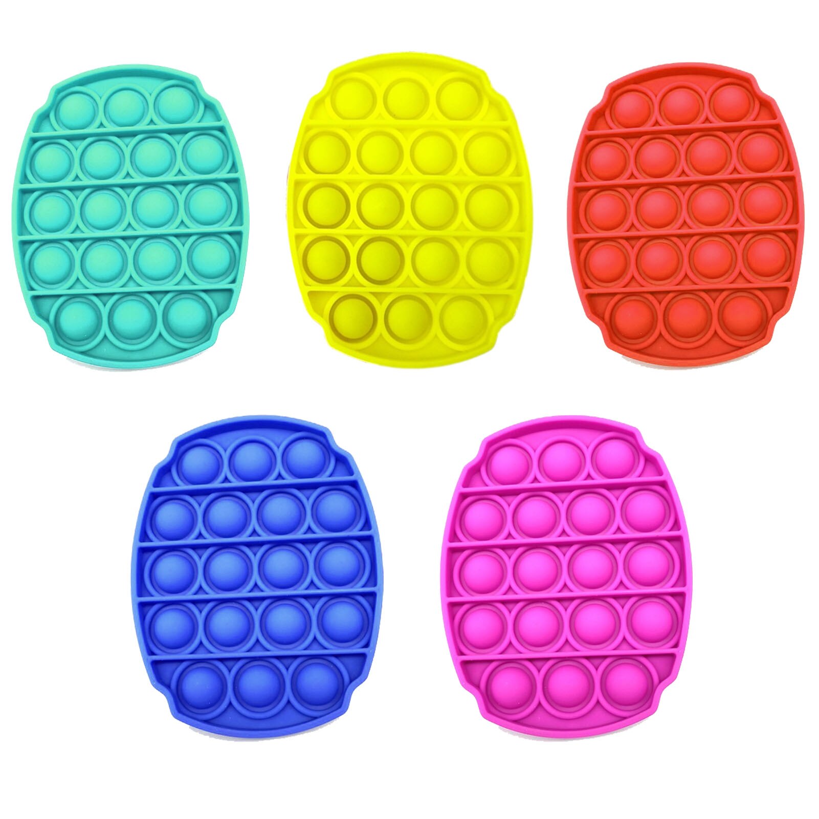Silicone De-stressing Pop Fidget Toys Safe Sensory Toy Simpl Dimpl Popit Anti-stress Squish Push Bubble Toys For Children Adult
