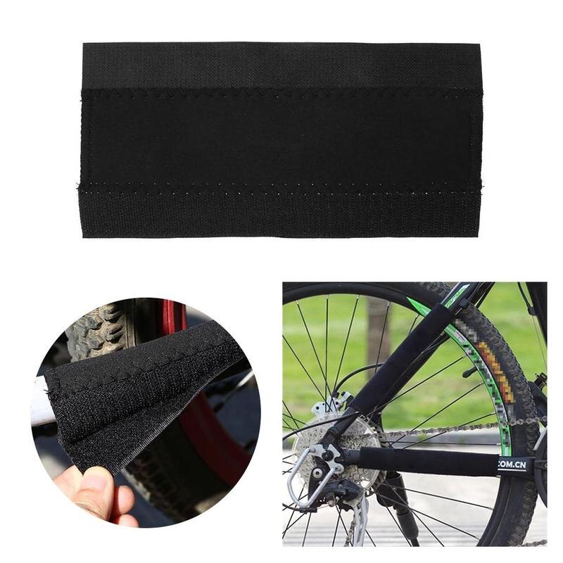 1 stk cykelbeskyttelsesbælte cykelstel kædeholder tilbehør cykelbeskyttelsesbeskytter polyester sort kæde indsendt prote  y9 r 4