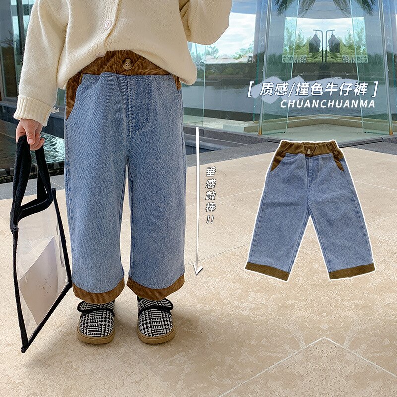 Straight Spring Autumn Jeans Pants Boys Kids Trousers Children Clothing Teenagers Formal Outdoor