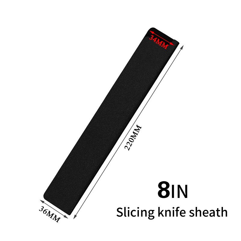 Black ABS Velvet Knife Blade Protector Set Universal Anti-fall Knife Covers Stainless Steel Kitchen Cooking Knives Cutlery Tools: 03